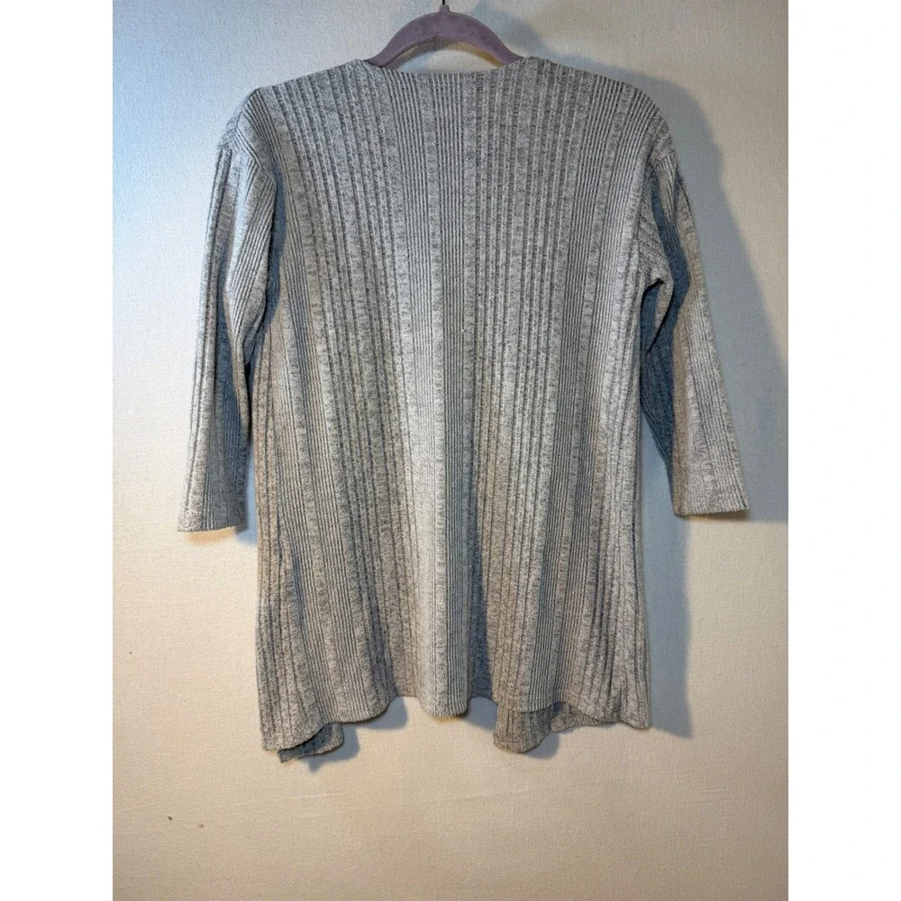 SHEIN Kids‎ Girls Grey Ribbed Open Front Cardigan Sweater Size 7Y JIT7906705
